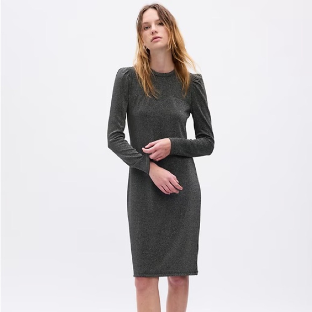 GAP Gray Long Sleeve Bodycon Dress